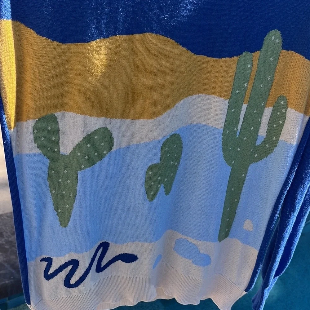 ModCloth Blue Desert Moonscape Sweater - Picture 6 of 14